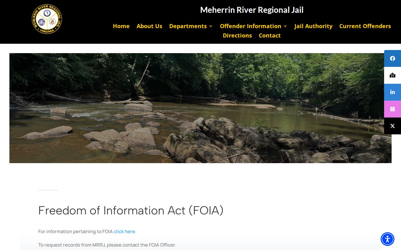 MRRJ booking photo and release record request contact for Dinwiddie County